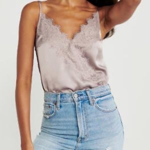 Abercrombie and Fitch Lace Silk Bodysuit